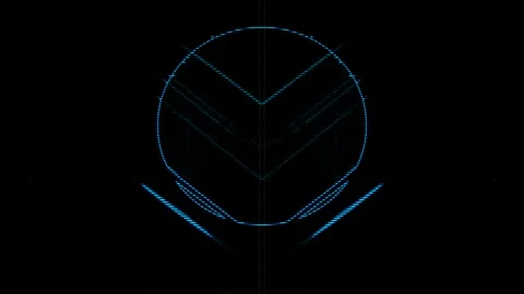 Circular pattern in blue against a black background 库存影片 283768308