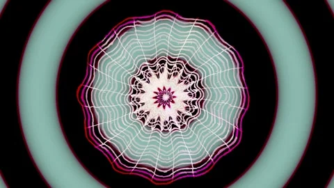 A circular pattern with bright lines creating a complex design Stock Footage 337384953