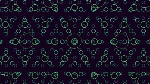 Circular pattern of circles on black background Vídeo Stock 285682011
