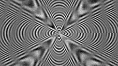 Circular pattern with concentric lines in black and white Stock Footage 339490260