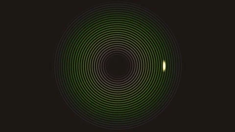 Circular pattern with concentric lines in dark background Stock Footage 338166521