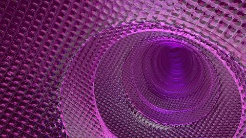 Circular pattern created by glass with purple light shining through the layer Stockillustratie