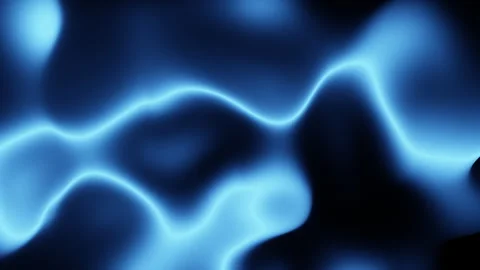 Circular pattern of curved blue lines forming a flame on black background Stock-Footage 303536710