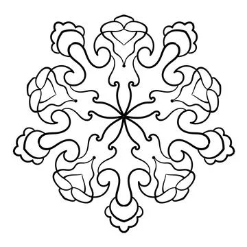 Circular pattern. Decorative mandala. Elegant ornament in ethnic style. Col.. Stock Illustration