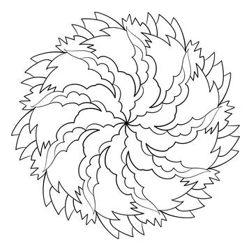 Circular pattern. Decorative mandala. Elegant ornament in ethnic style. Col.. Stock Illustration