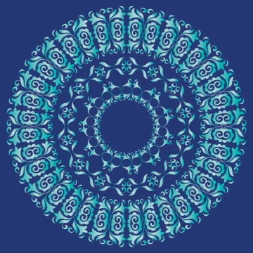 Circular pattern design version Illustrazione stock