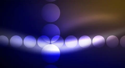 Circular pattern in electric blue and white on dark blue background Illustrazione stock