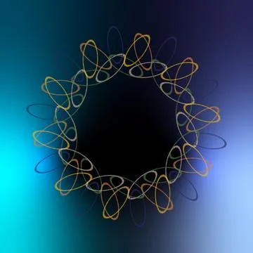 Circular pattern featuring intertwined loops Stock-Illustration