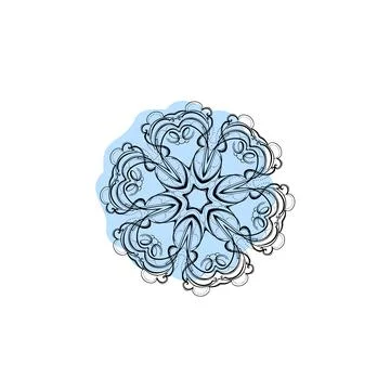 Circular pattern in form of mandala with color shadow vector icon in mandala  Illustrazione stock