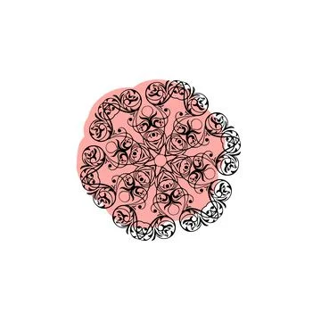 Circular pattern in form of mandala with color shadow vector icon in mandala  Illustrazione stock