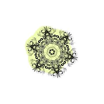 Circular pattern in form of mandala with color shadow vector icon in mandala  Illustrazione stock