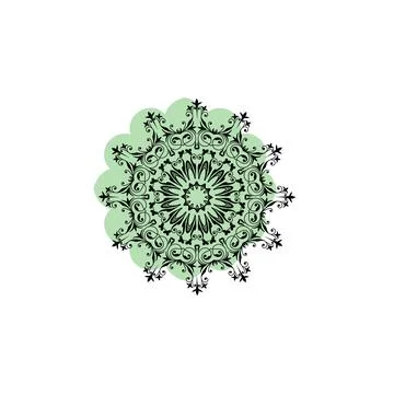 Circular pattern in form of mandala with color shadow vector icon in mandala  스톡 일러스트