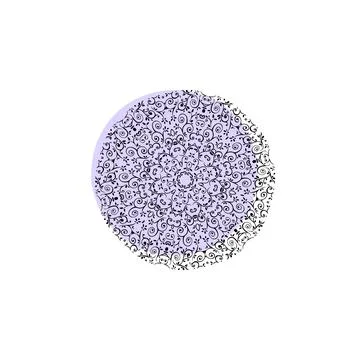 Circular pattern in form of mandala with color shadow vector icon in mandala  Stock Illustration