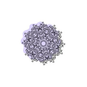 Circular pattern in form of mandala with color shadow vector icon in mandala  Illustrazione stock