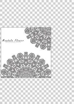 Circular pattern in the form of mandala with flower for henna tattoo decoration Stock Illustration