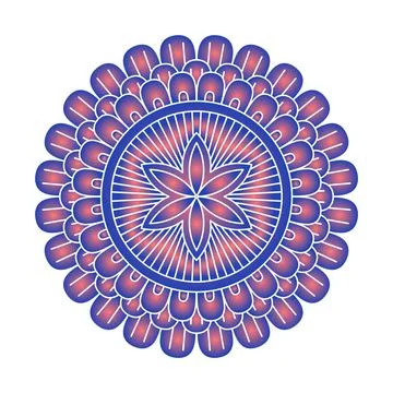 Circular pattern in form of mandala with flower for Henna.Decorative ornament. Stock Illustration