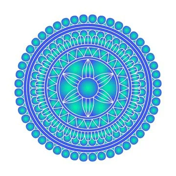 Circular pattern in form of mandala with flower for Henna.Decorative ornament. Illustrazione stock