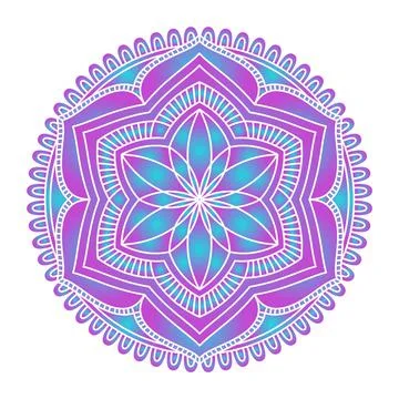 Circular pattern in form of mandala with flower for Henna.Decorative ornament. Stock Illustration