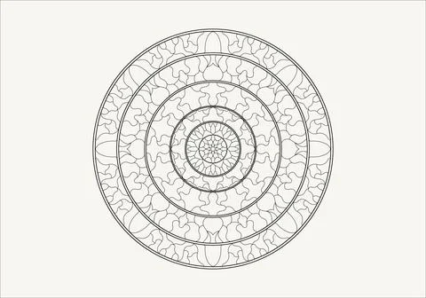 Circular pattern in form of mandala with flower for Henna, Mehndi, tattoo Illustrazione stock