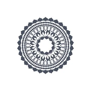 Circular pattern in form of mandala for Henna, Mehndi, tattoo, decoration Stock Illustration