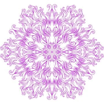 Circular pattern in form of mandala for Henna, Mehndi, tattoo, decoration. Stock Illustration