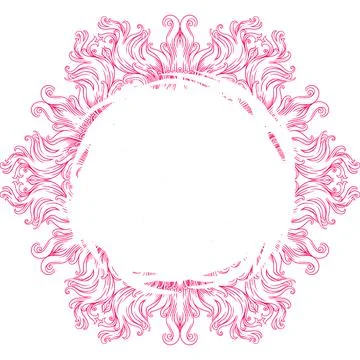 Circular pattern in form of mandala for Henna, Mehndi, tattoo, decoration. frame Stock Illustration