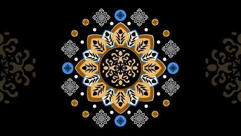 Circular pattern in the form of a mandala. Henna tatoo mandala. Mehndi style Stock Illustration