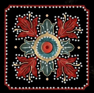 Circular pattern in form of mandala for Henna, Mehndi, tattoo, decoration. Stock Illustration