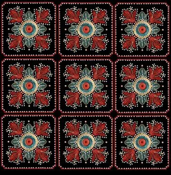 Circular pattern in form of mandala for Henna, Mehndi, tattoo, decoration. Stock Illustration