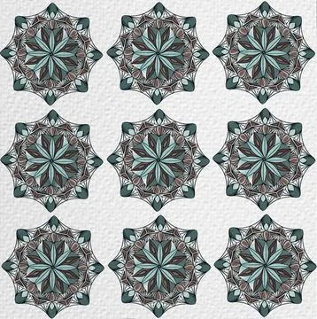 Circular pattern in form of mandala for Henna, Mehndi, tattoo, decoration. Stock Illustration