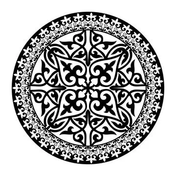 Circular pattern in form of mandala for Henna, Mehndi, tattooration. Round  Illustrazione stock