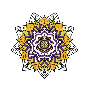 Circular pattern in form of mandala Stock Illustration