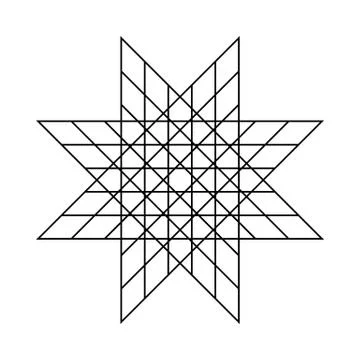 The circular pattern, geometric mandala. Intersecting straight line pattern. Ilustración de archivo