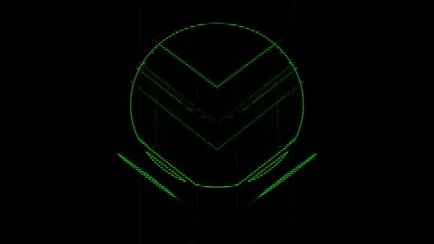 Circular pattern in green against a black background 스톡 동영상 283853200