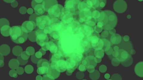 Circular pattern of green circles on black background Vídeo Stock 253952056