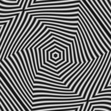 Circular pattern in grunge style, black and white, effect movement Stock Illustration