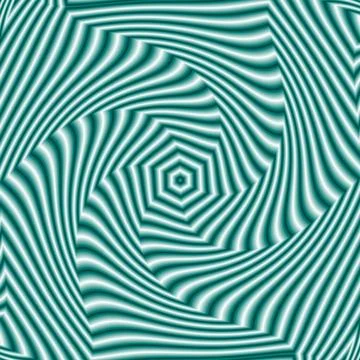 Circular pattern in grunge style, teal shaded spruce colors, effect movement Illustrazione stock