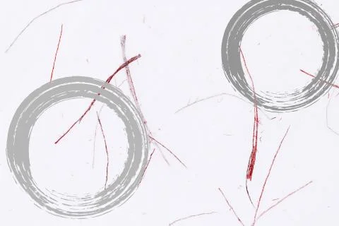 Circular pattern of handwritten brush Stock Photos