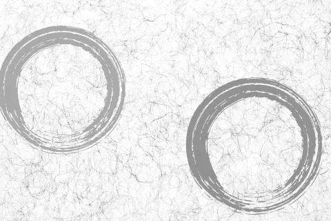 Circular pattern of handwritten brush Stock Photos