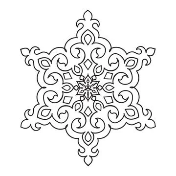 Circular pattern. Islamic ethnic ornament for pottery, tiles Illustrazione stock