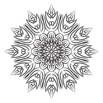 Circular pattern mandala art decoration elements Stock Illustration