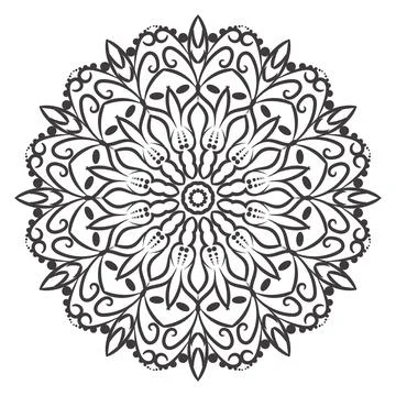 Circular pattern mandala art decoration elements Stock Illustration