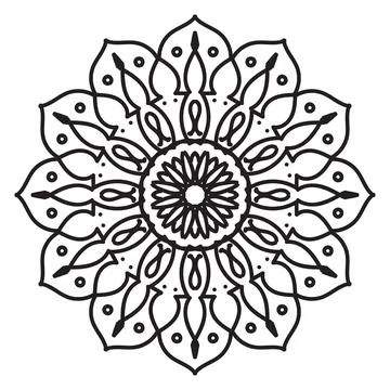 Circular pattern mandala art decoration elements Illustrazione stock