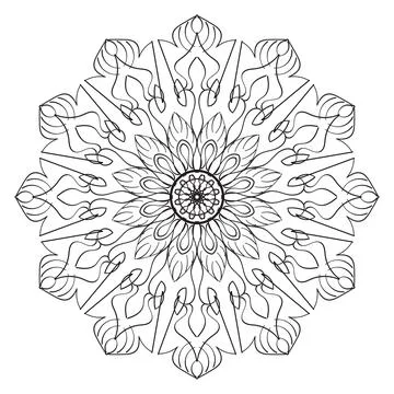 Circular pattern mandala art decoration elements Stock Illustration