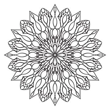 Circular pattern mandala art decoration elements Stock Illustration