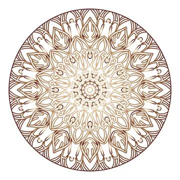 Circular pattern mandala art decoration elements Illustrazione stock