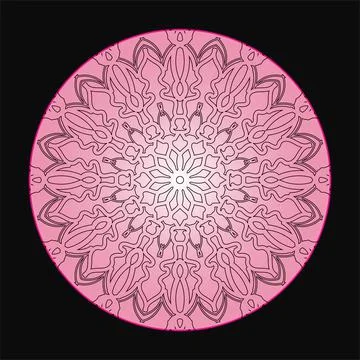 Circular pattern mandala art decoration elements Stock Illustration