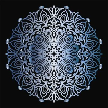 Circular pattern mandala art decoration elements Illustrazione stock