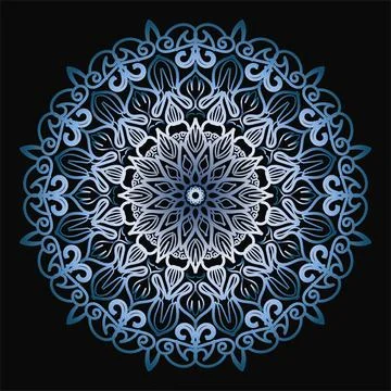 Circular pattern mandala art decoration elements Stock Illustration