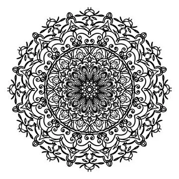 Circular pattern mandala art decoration elements Illustrazione stock